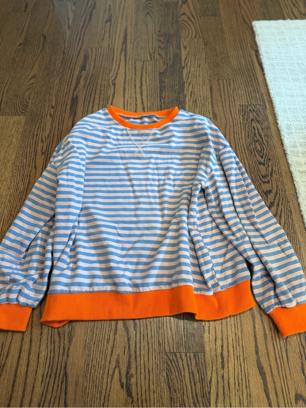 Striped Lightweight Crewneck Sweater